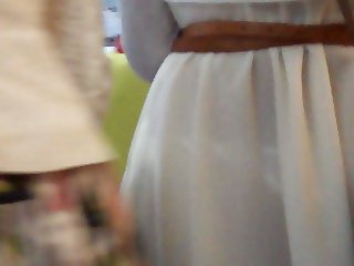 white dress white thong