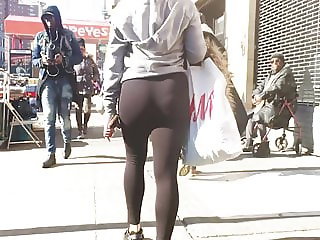 Cute Booty Latina Milf walking in See-thru Spandex