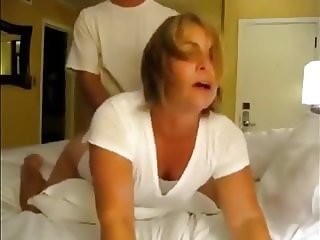 Desperate Amateur Wife Pleasing Her Co-Worker In Hotel Room