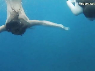 Girls on Tenerife underwater lesbians