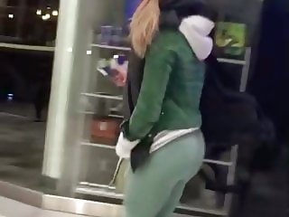 Amazing ass leggings teen blonde