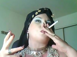 Goddess Bella Donna,a bbw smoking gypsy Queen.