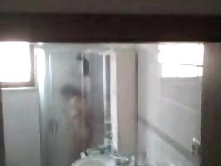 Chinese mature Granny Dina nacked in shower.